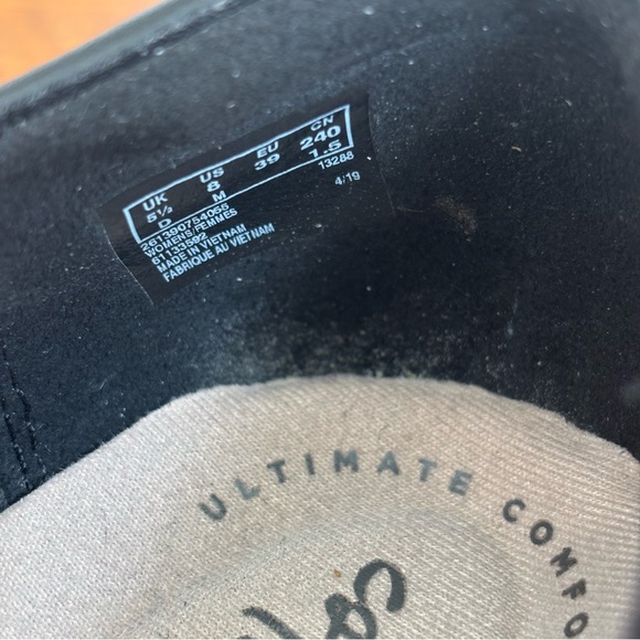 Collections by Clarks Black Leather Ultimate Comfort 1.5” Wedge Laced Women 7.5 - Picture 4 of 6